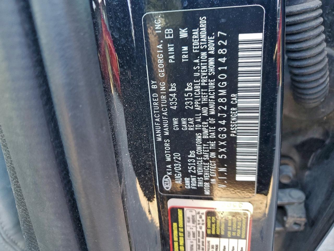 2021 Kia K5 Ex VIN: 5XXG34J28MG014827 Lot: 94582085