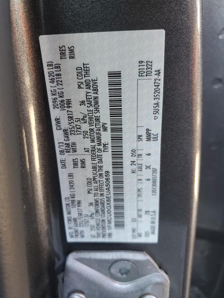 2014 Ford Escape Se VIN: 1FMCU0GX8EUA50659 Lot: 93736895