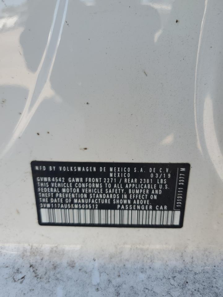 2019 Volkswagen Golf Sportwagen S VIN: 3VW117AU5KM509512 Lot: 91057485