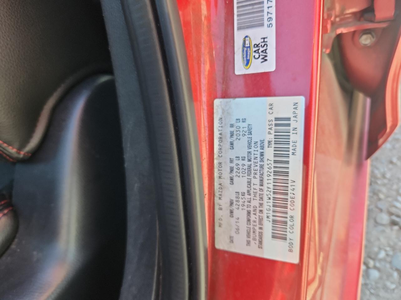 2015 Mazda 6 Grand Touring VIN: JM1GJ1W52F1192657 Lot: 91666715