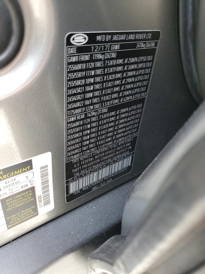 2018 Land Rover Range Rover Velar S VIN: SALYB2RXXJA748302 Lot: 92686495