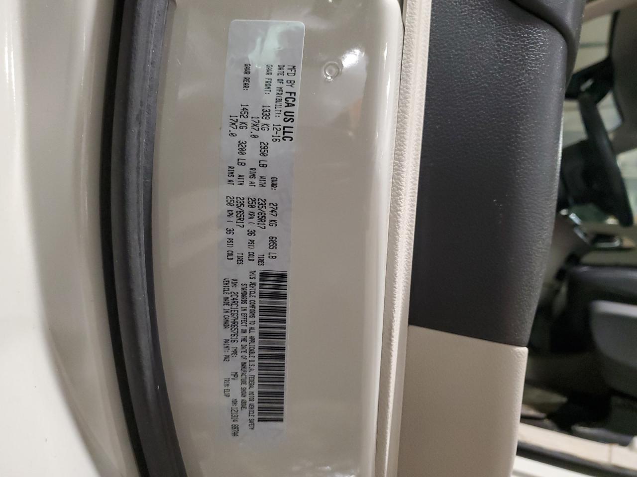 2017 Chrysler Pacifica Touring L Plus VIN: 2C4RC1EG7HR657616 Lot: 93390455