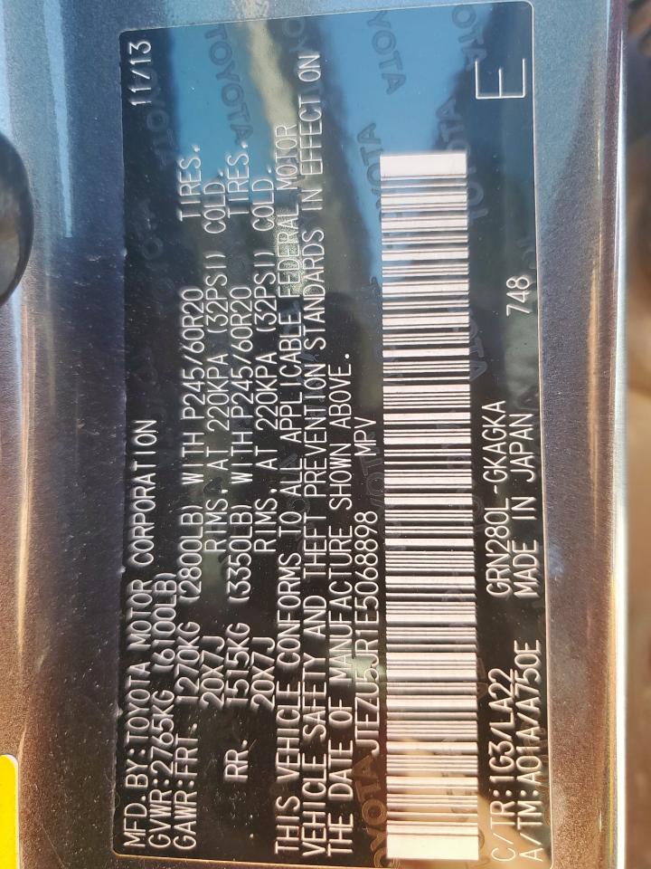 2014 Toyota 4Runner Sr5 VIN: JTEZU5JR1E5068898 Lot: 91527815