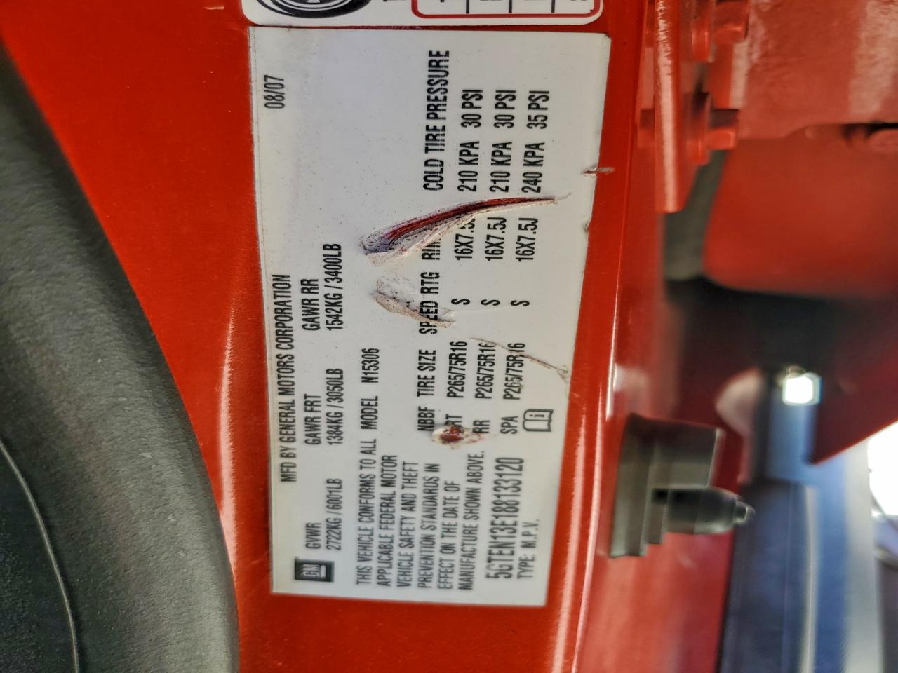 2008 Hummer H3 VIN: 5GTEN13E188133120 Lot: 92509475