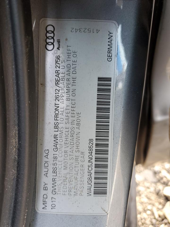 2018 Audi A6 Premium Plus VIN: WAUG8AFC5JN048528 Lot: 91261015