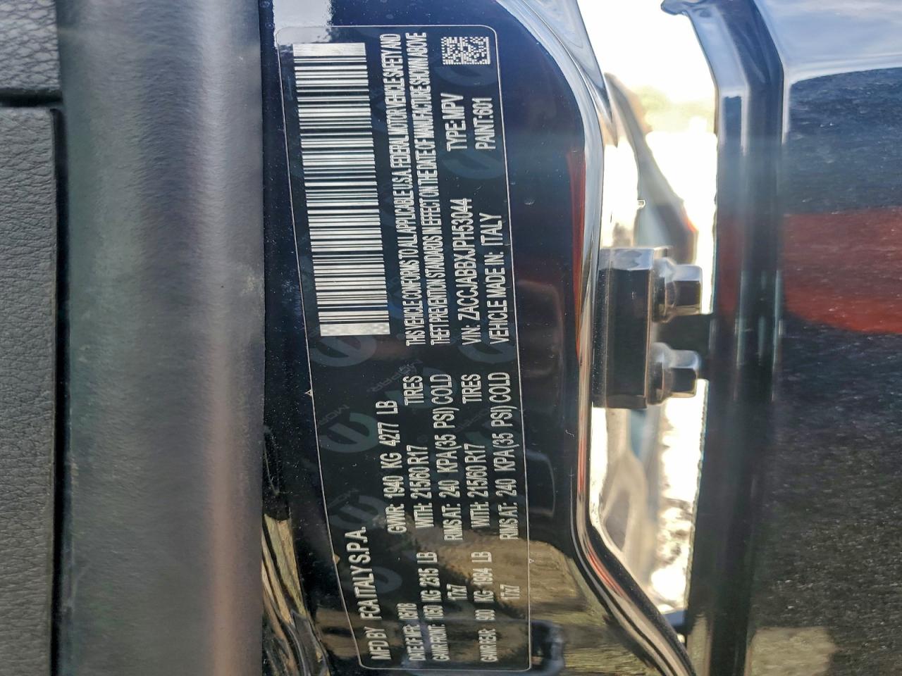 2018 Jeep Renegade Latitude VIN: ZACCJABBXJPH53044 Lot: 94570185