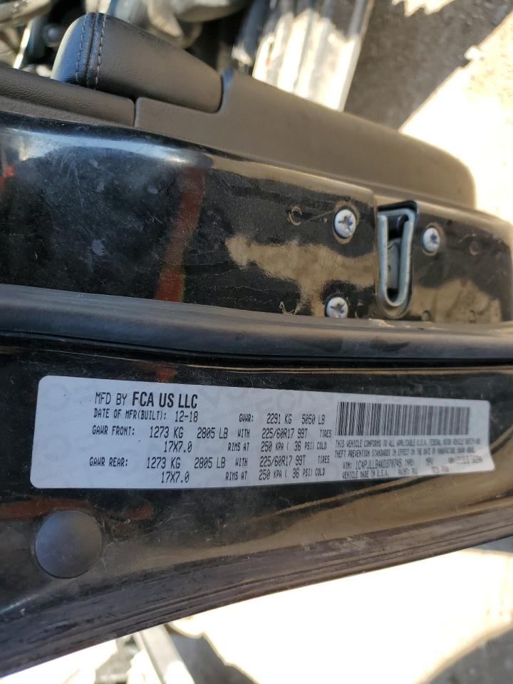 2019 Jeep Cherokee Latitude Plus VIN: 1C4PJLLB4KD370745 Lot: 91249085