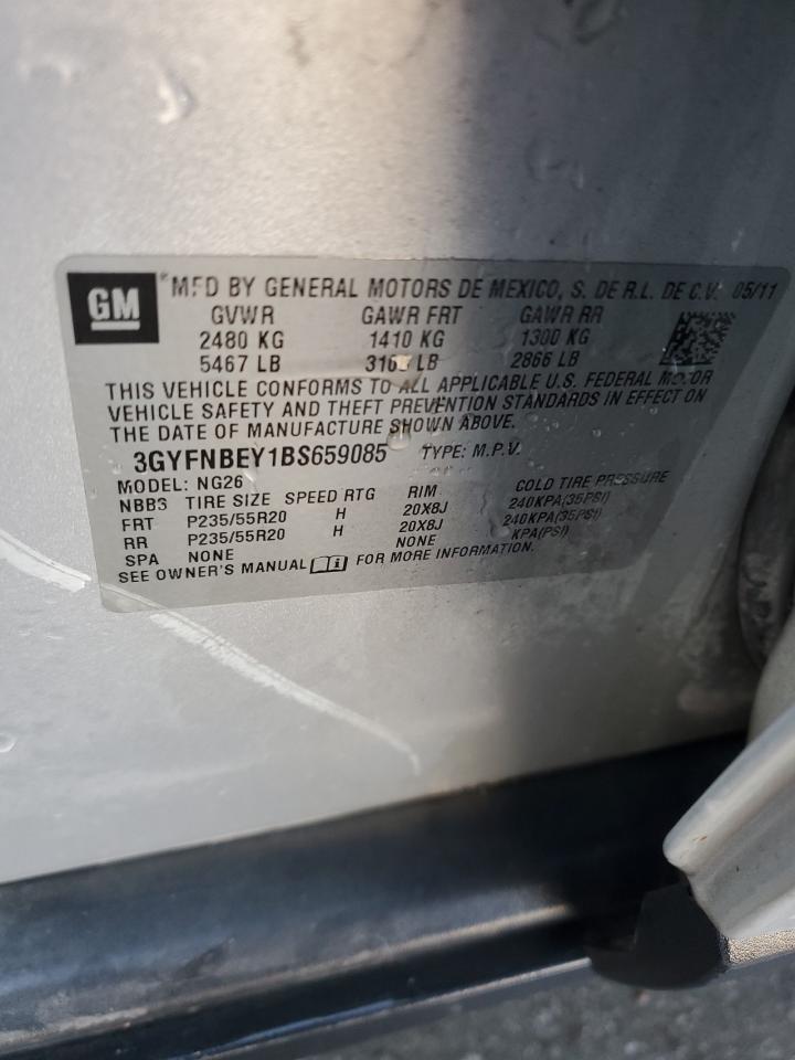 2011 Cadillac Srx Performance Collection VIN: 3GYFNBEY1BS659085 Lot: 91114185