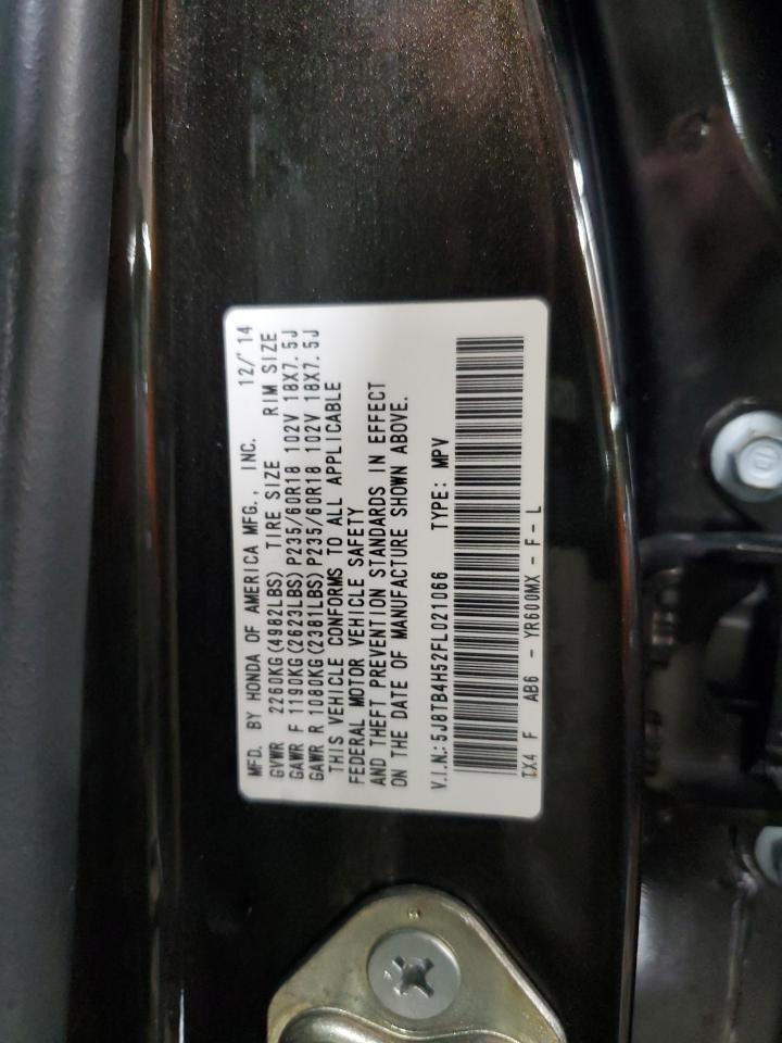 2015 Acura Rdx Technology VIN: 5J8TB4H52FL021066 Lot: 92299095