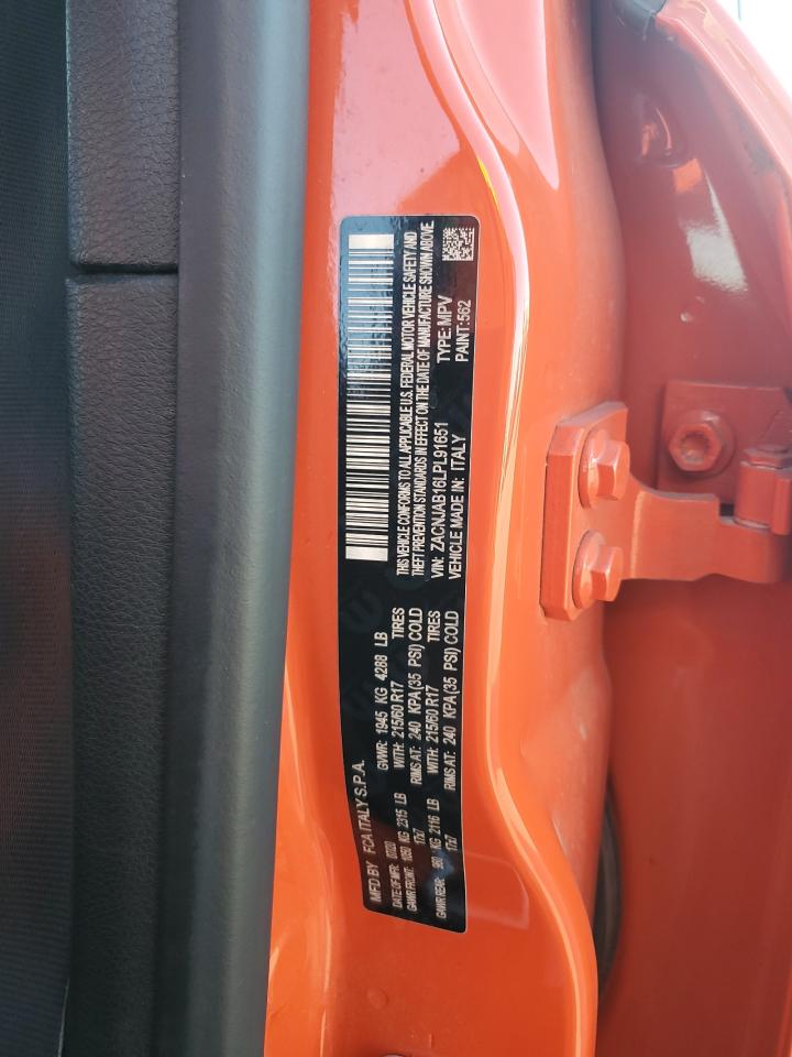 2020 Jeep Renegade Latitude VIN: ZACNJAB16LPL91651 Lot: 91510685