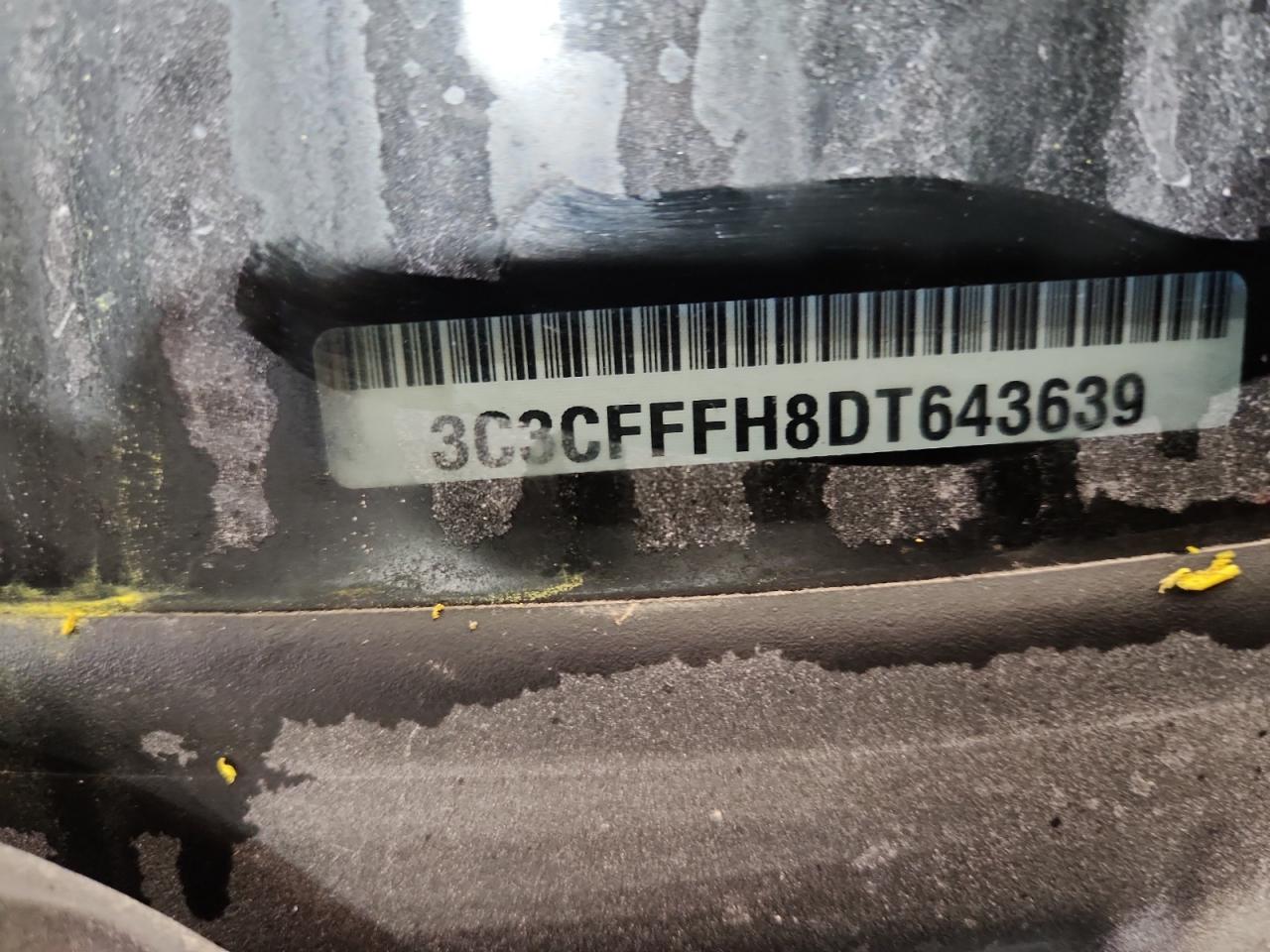 2013 Fiat 500 Abarth VIN: 3C3CFFFH8DT643639 Lot: 92209865