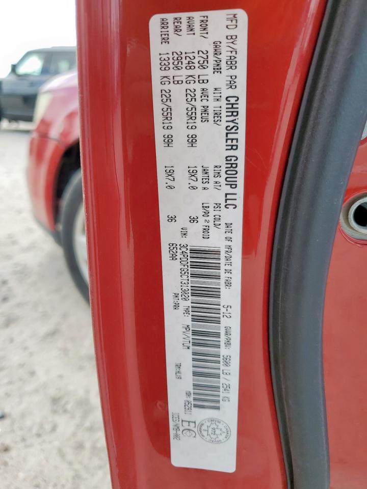 2012 Dodge Journey R/T VIN: 3C4PDDFG5CT313020 Lot: 92582415