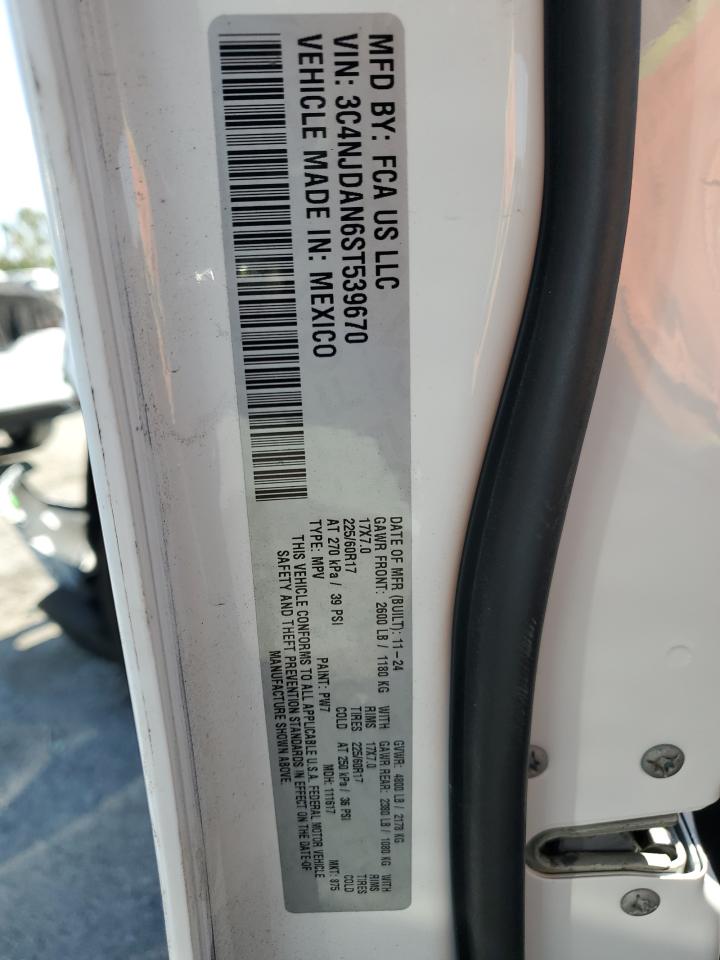 2025 Jeep Compass Sport VIN: 3C4NJDAN6ST539670 Lot: 93177185