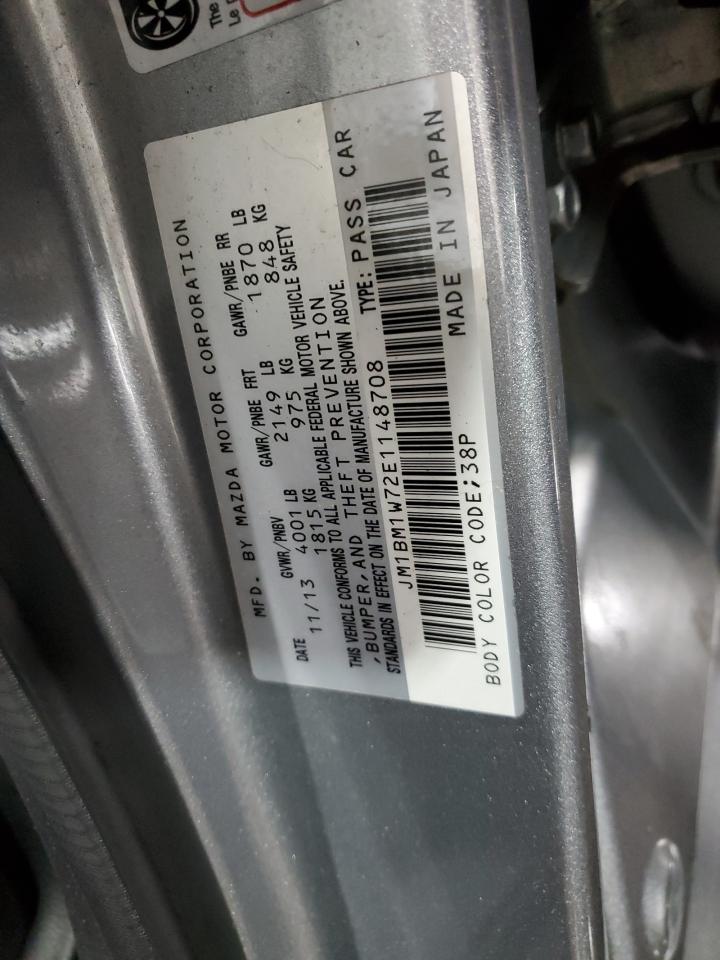 2014 Mazda 3 Grand Touring VIN: JM1BM1W72E1148708 Lot: 92406445