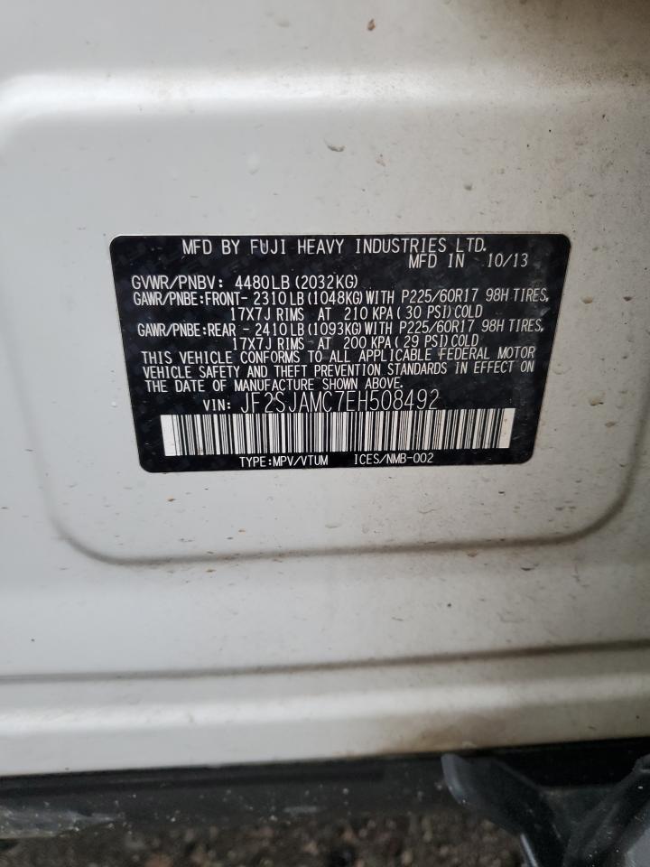 2014 Subaru Forester 2.5I Touring VIN: JF2SJAMC7EH508492 Lot: 92724335