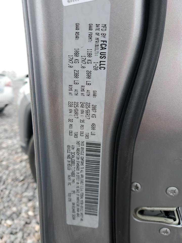 2020 Jeep Compass Latitude VIN: 3C4NJDBB1LT174868 Lot: 91961245