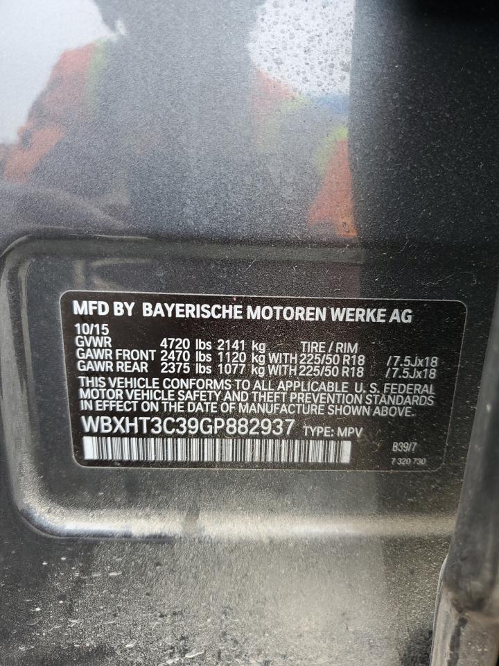 2016 BMW X1 xDrive28I VIN: WBXHT3C39GP882937 Lot: 93682575