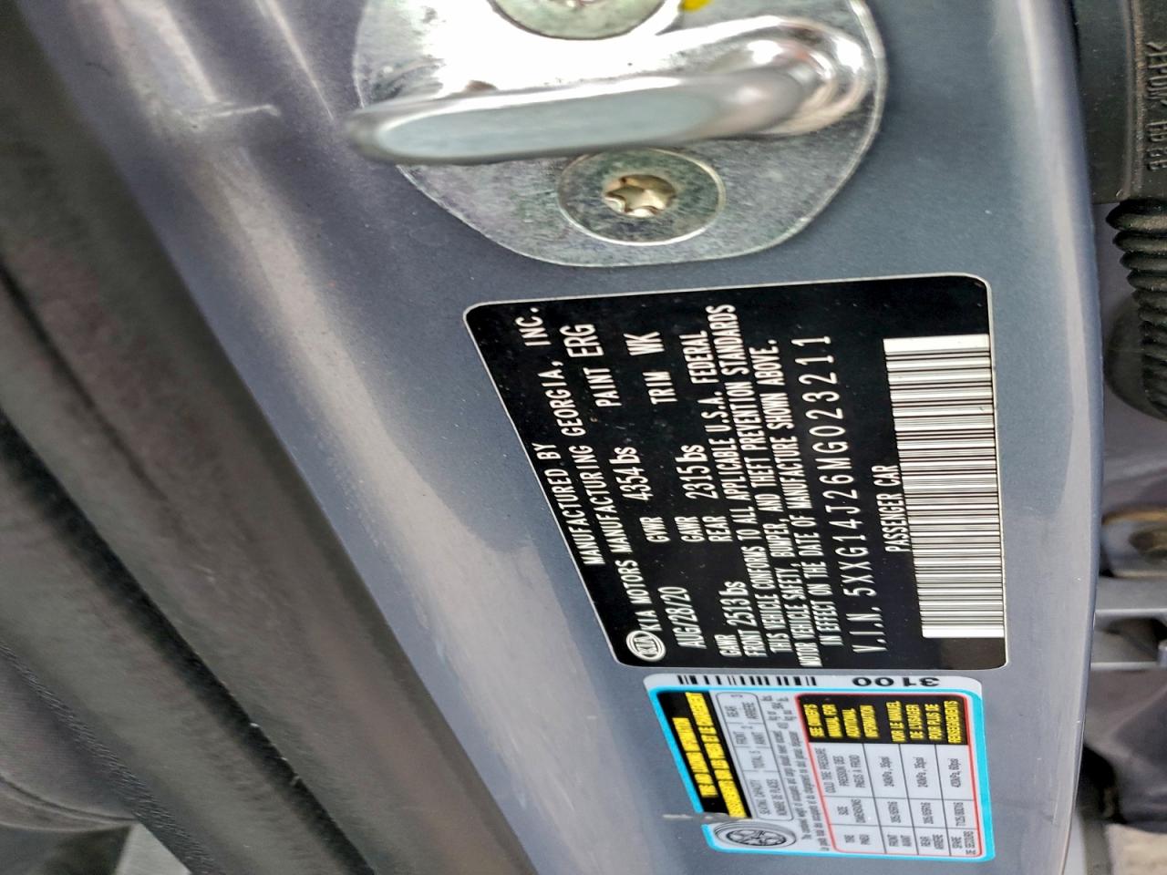 2021 Kia K5 Lxs VIN: 5XXG14J26MG023211 Lot: 93522525