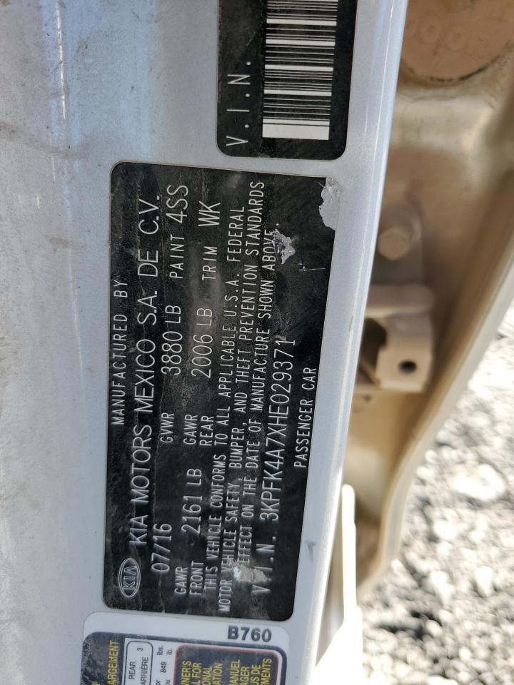 2017 Kia Forte Lx VIN: 3KPFK4A7XHE029371 Lot: 91111215