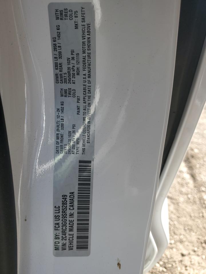 2025 Chrysler Pacifica Limited VIN: 2C4RC3GG9SR528549 Lot: 91112005