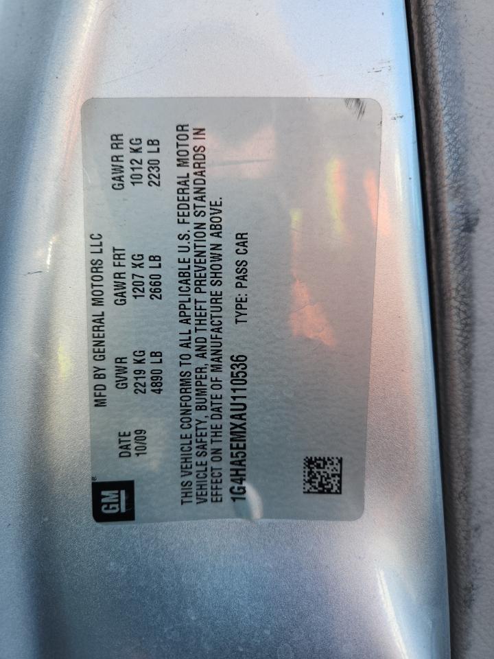 2010 Buick Lucerne Cx VIN: 1G4HA5EMXAU110536 Lot: 90760825