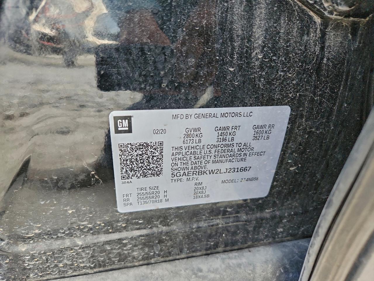 2020 Buick Enclave Essence VIN: 5GAERBKW2LJ231667 Lot: 93626195