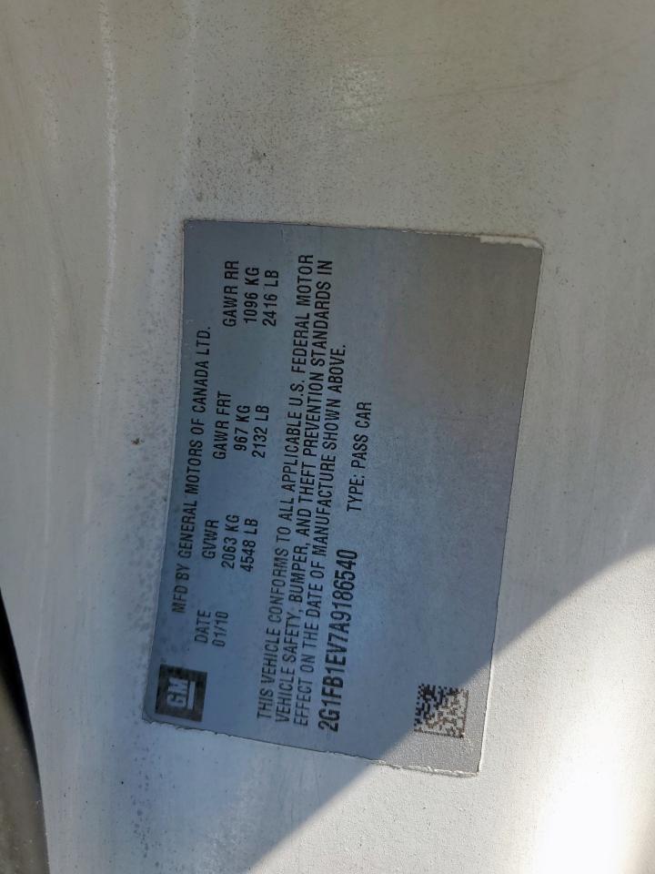 2010 Chevrolet Camaro Lt VIN: 2G1FB1EV7A9186540 Lot: 91855465