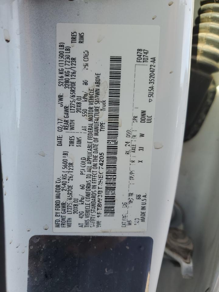 2017 Ford F350 Super Duty VIN: 1FT8W3BT3HEC74205 Lot: 92257775