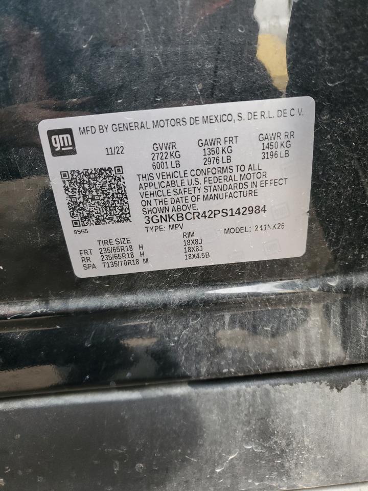 2023 Chevrolet Blazer 2Lt VIN: 3GNKBCR42PS142984 Lot: 93214075