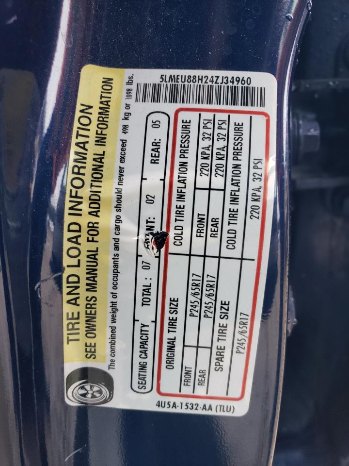 2004 Lincoln Aviator VIN: 5LMEU88H24ZJ34960 Lot: 93691695