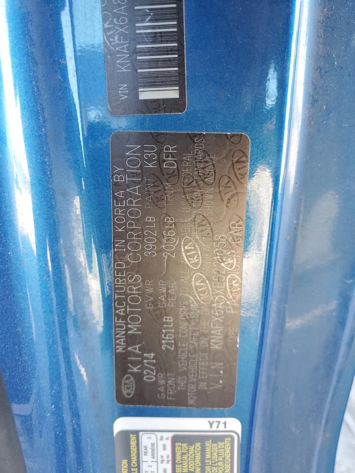 2014 Kia Forte Ex VIN: KNAFX6A8XE5221058 Lot: 90758085