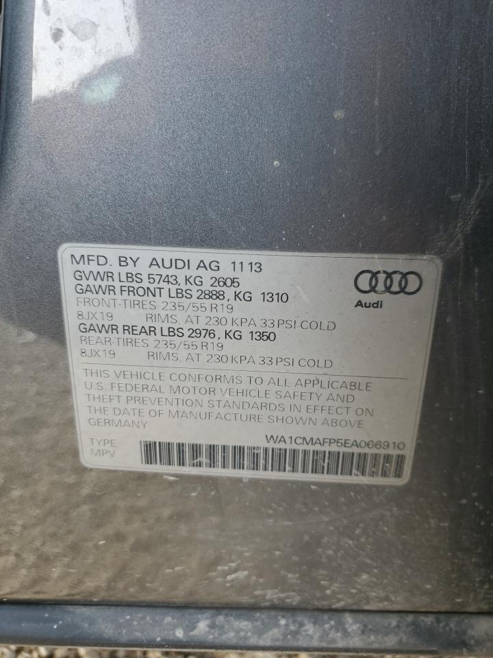 2014 Audi Q5 Tdi Premium Plus VIN: WA1CMAFP5EA066910 Lot: 89815655