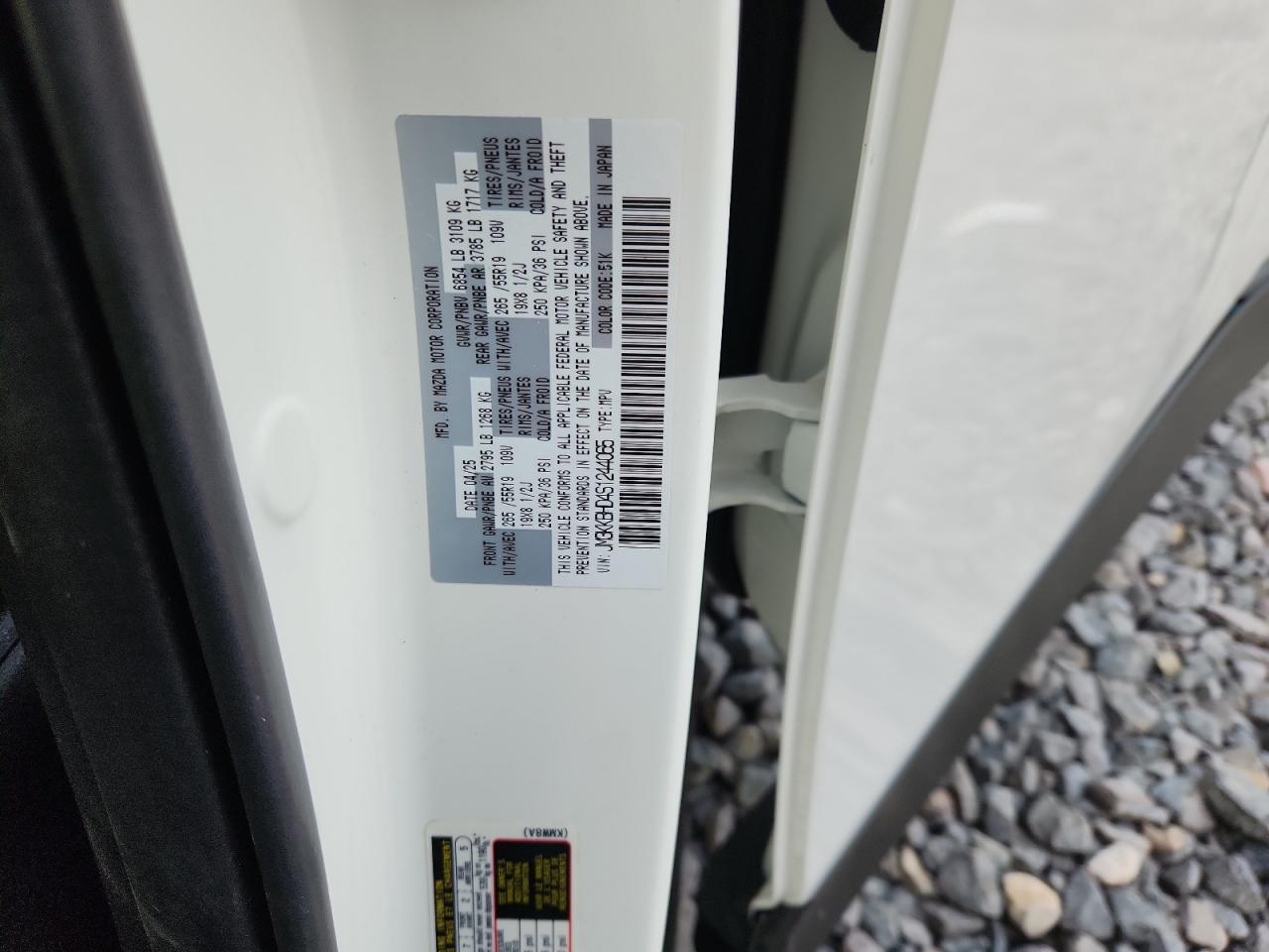 2025 Mazda Cx-90 Preferred VIN: JM3KKBHD4S1244065 Lot: 92438675