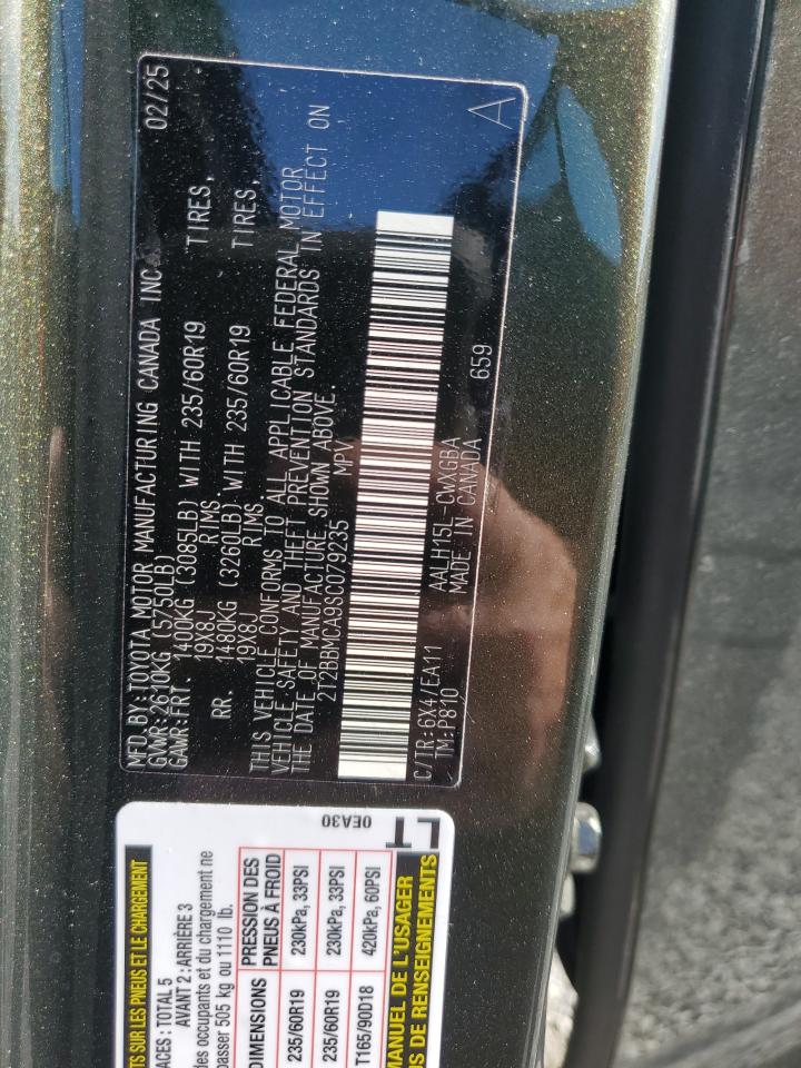 2025 Lexus Rx 350H Base VIN: 2T2BBMCA9SC079235 Lot: 90474735