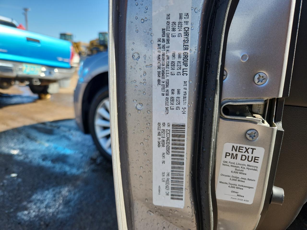 2014 Chrysler 300 VIN: 2C3CCAAG3EH289050 Lot: 91146125