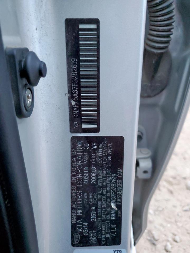 2015 Kia Forte Sx VIN: KNAFZ5A37F5282619 Lot: 93630345