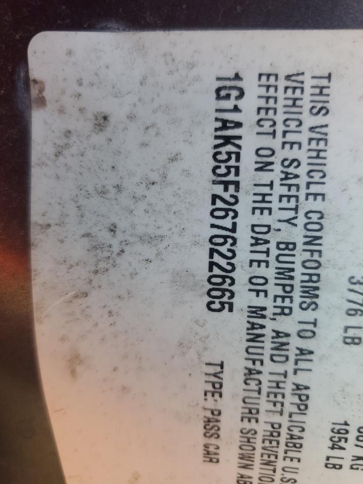 2006 Chevrolet Cobalt Ls VIN: 1G1AK55F267622665 Lot: 91344565