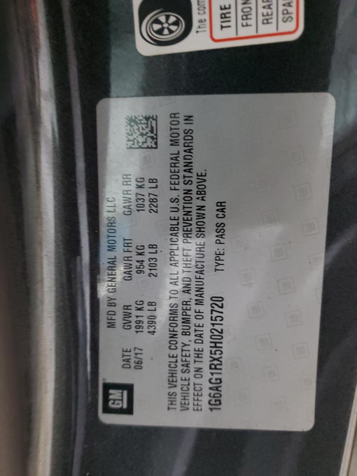 2017 Cadillac Ats VIN: 1G6AG1RX5H0215720 Lot: 92658325