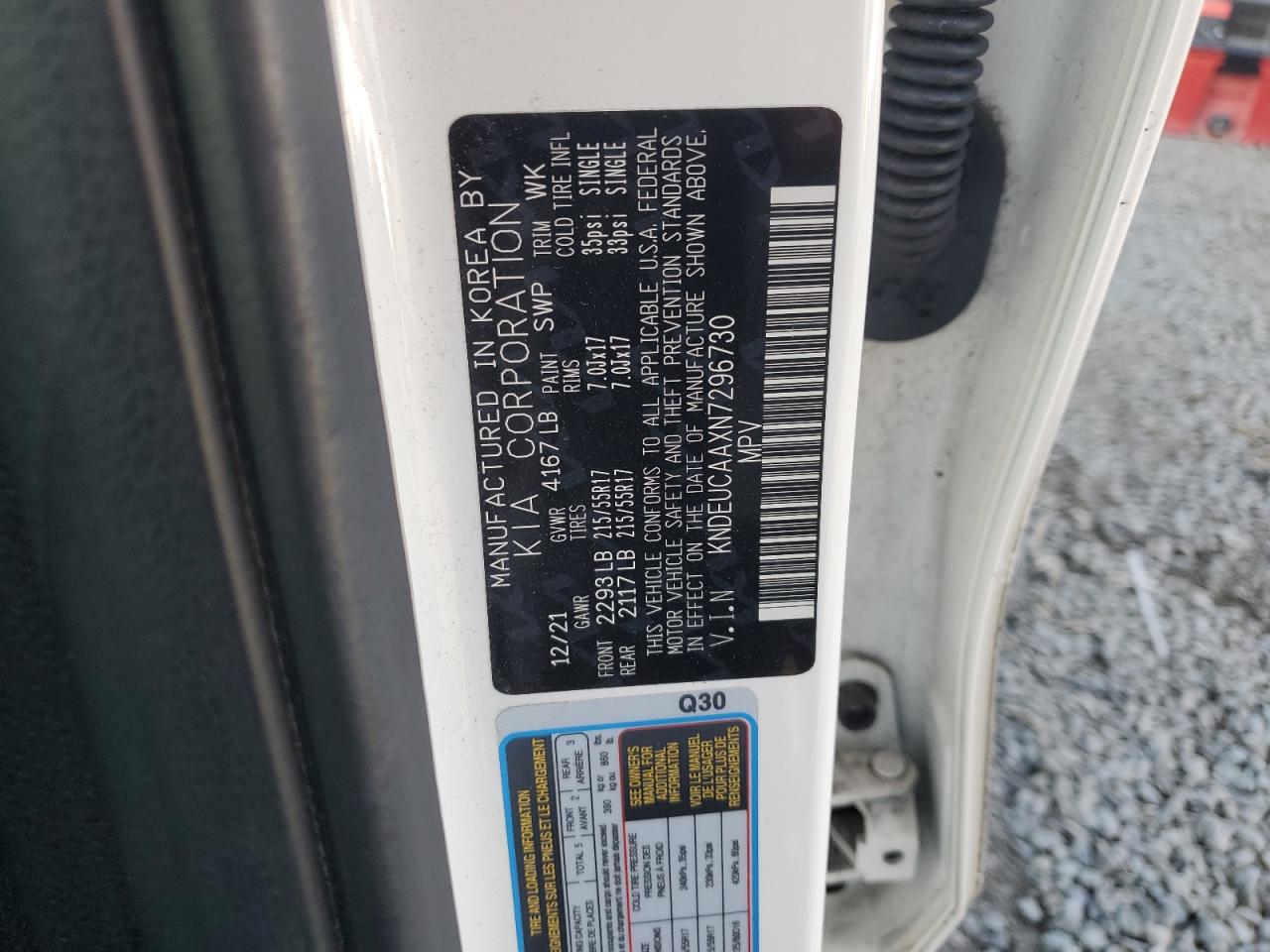 2022 Kia Seltos S VIN: KNDEUCAAXN7296730 Lot: 90751085