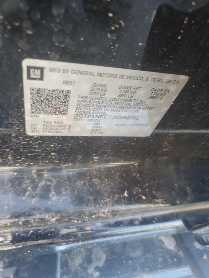 2018 GMC Sierra C1500 Slt VIN: 3GTP1NEC7JG164791 Lot: 92017245