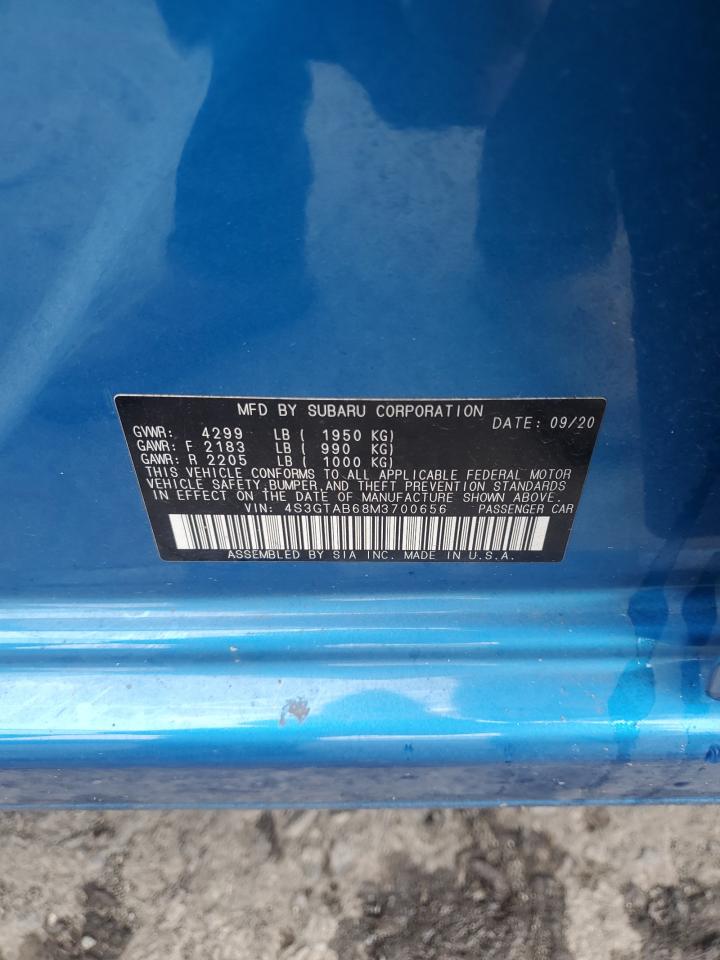 2021 Subaru Impreza VIN: 4S3GTAB68M3700656 Lot: 93557785