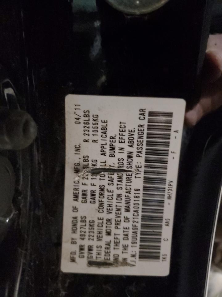 2012 Acura Tl VIN: 19UUA9F21CA001816 Lot: 93225665