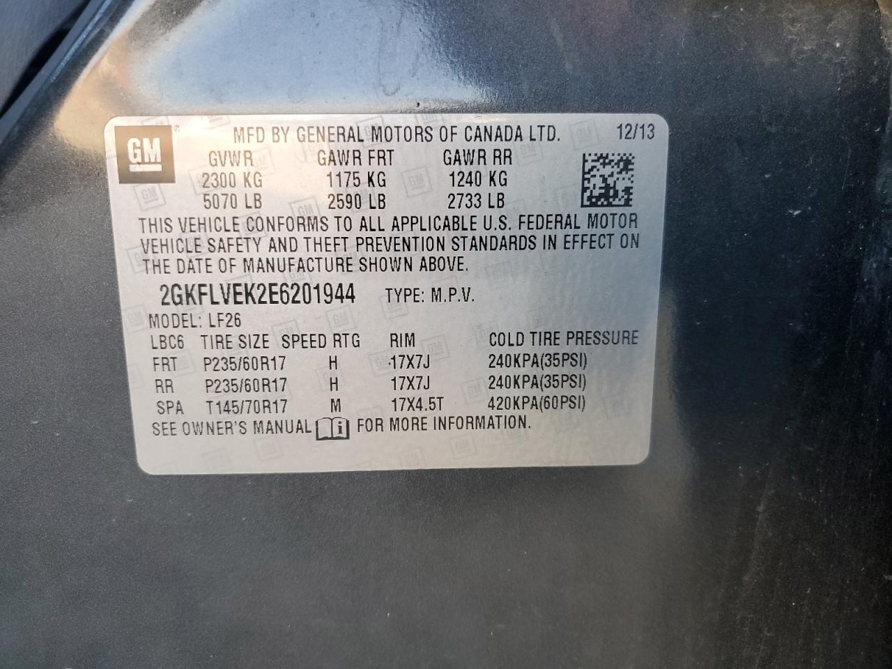 2014 GMC Terrain Sle VIN: 2GKFLVEK2E6201944 Lot: 93157095