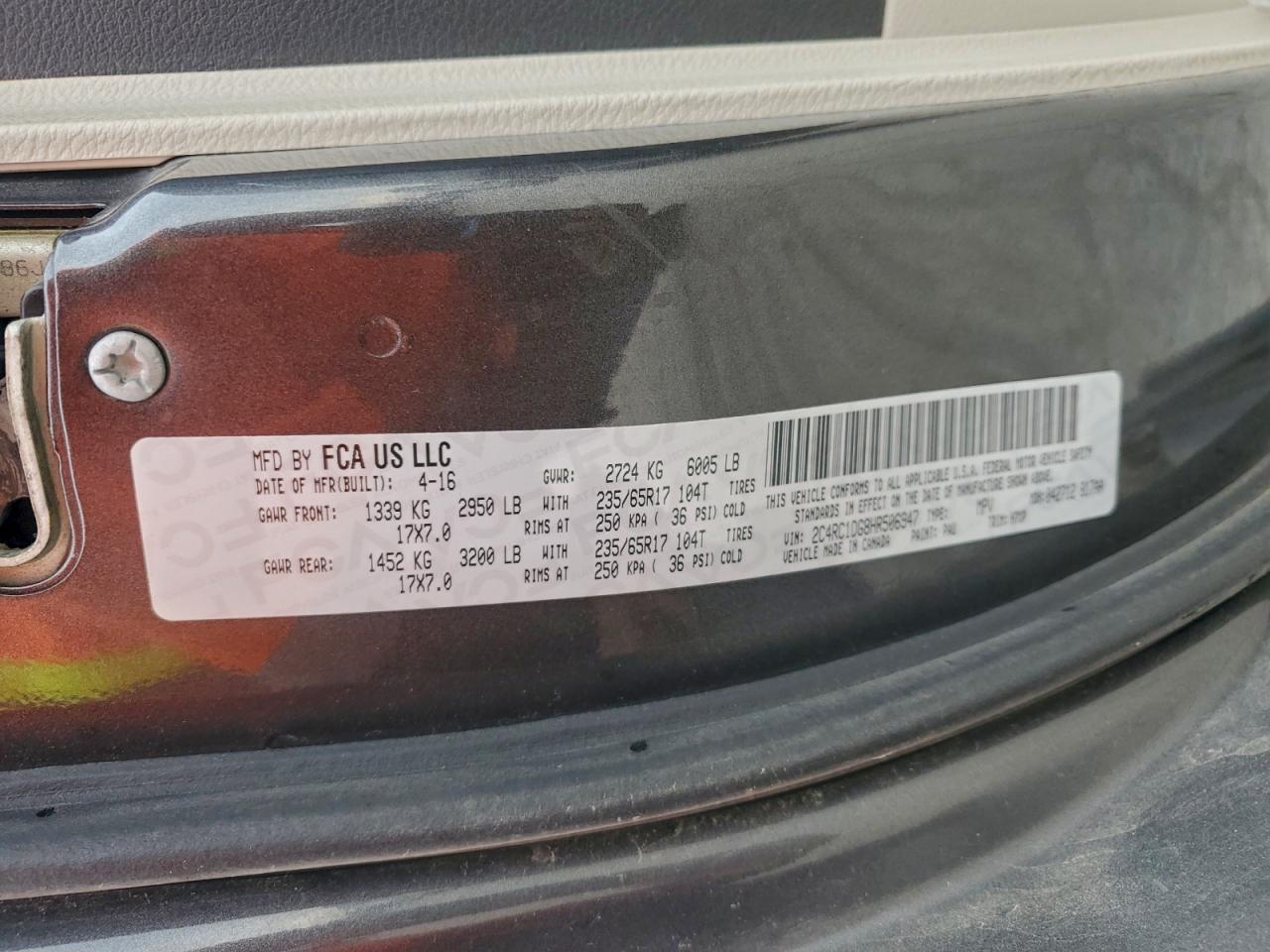 2017 Chrysler Pacifica Touring VIN: 2C4RC1DG8HR506947 Lot: 94234245