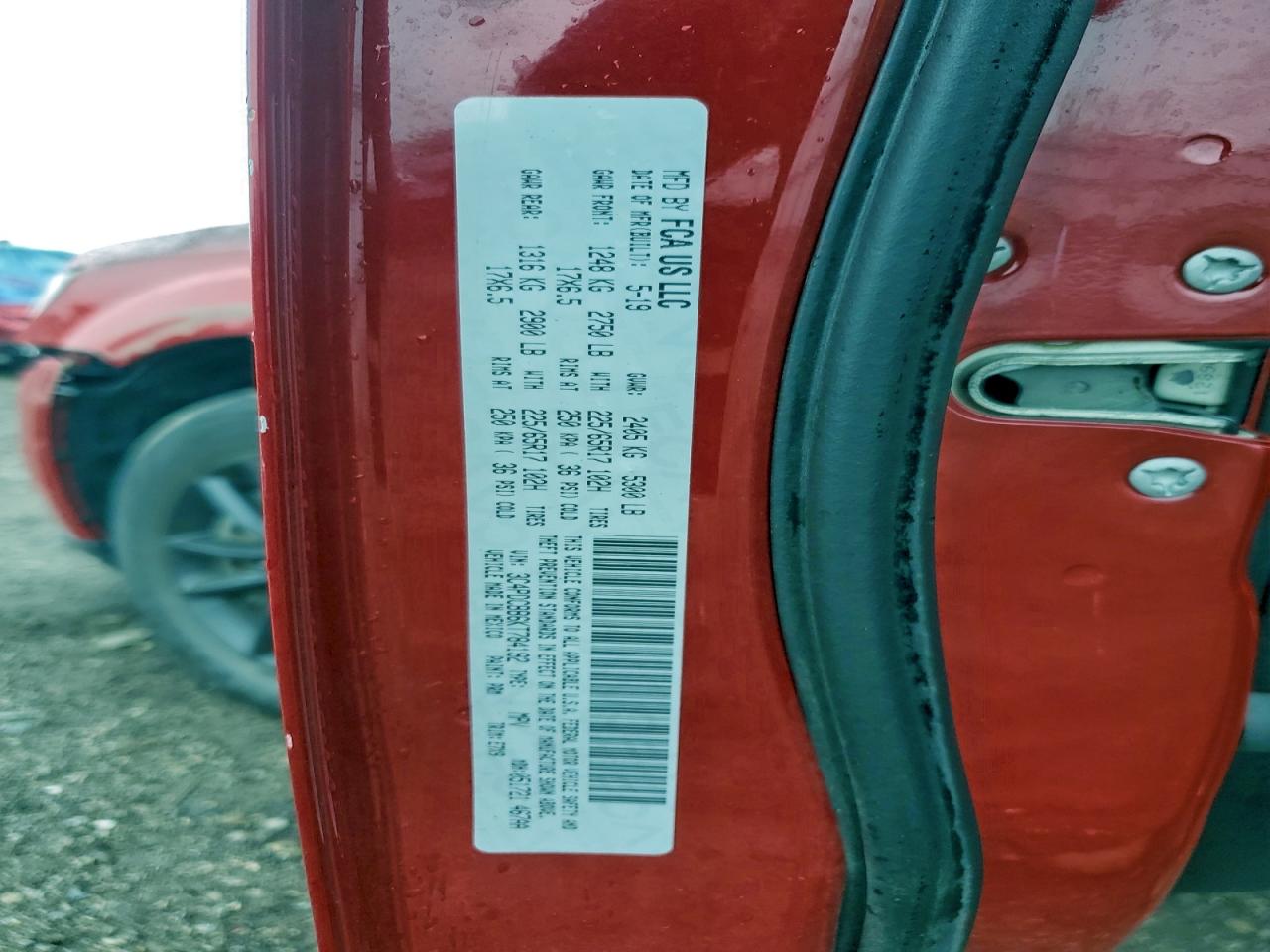 2019 Dodge Journey Se VIN: 3C4PDCBB6KT784192 Lot: 94374955