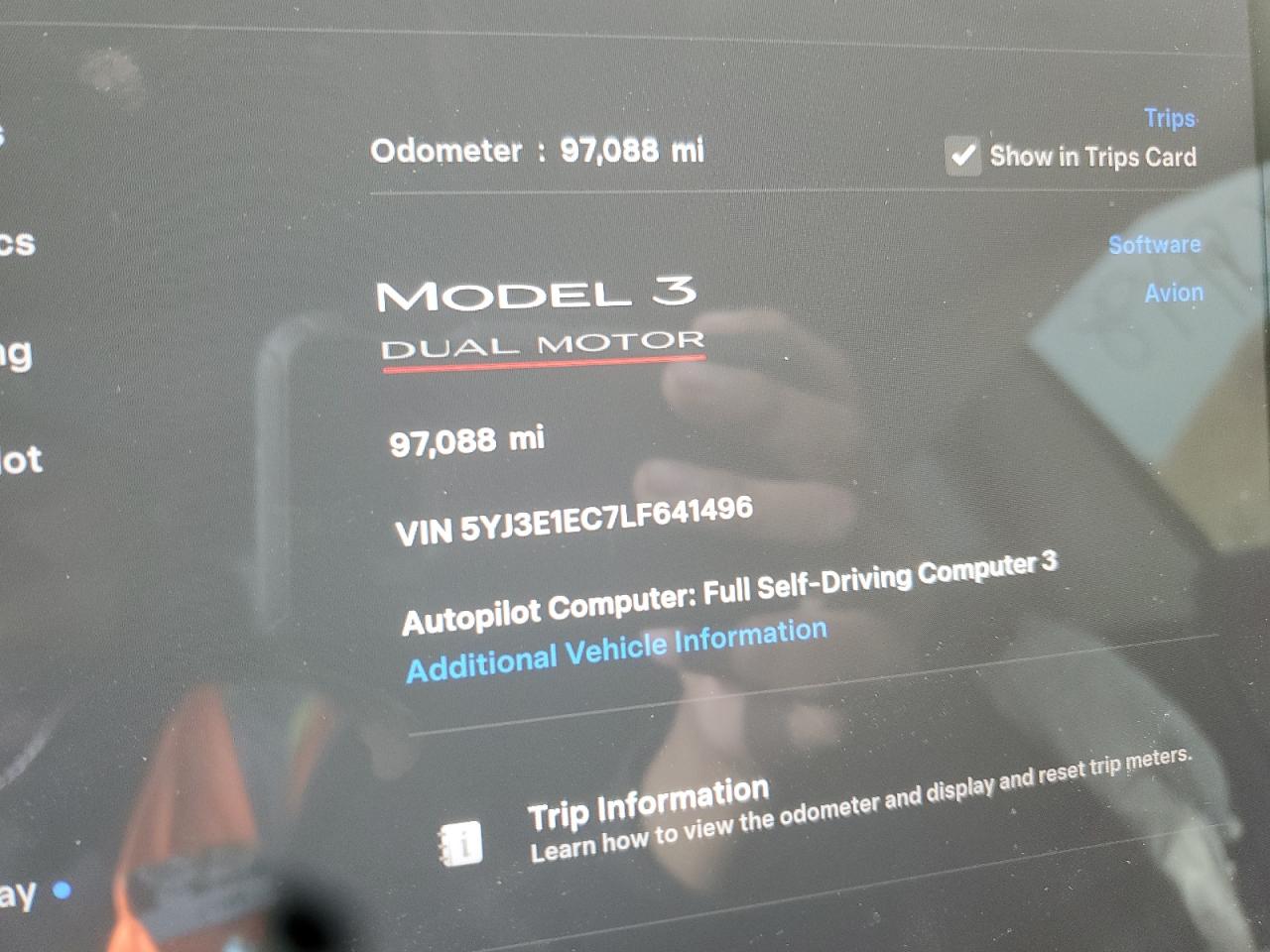 2020 Tesla Model 3 VIN: 5YJ3E1EC7LF641496 Lot: 89492195