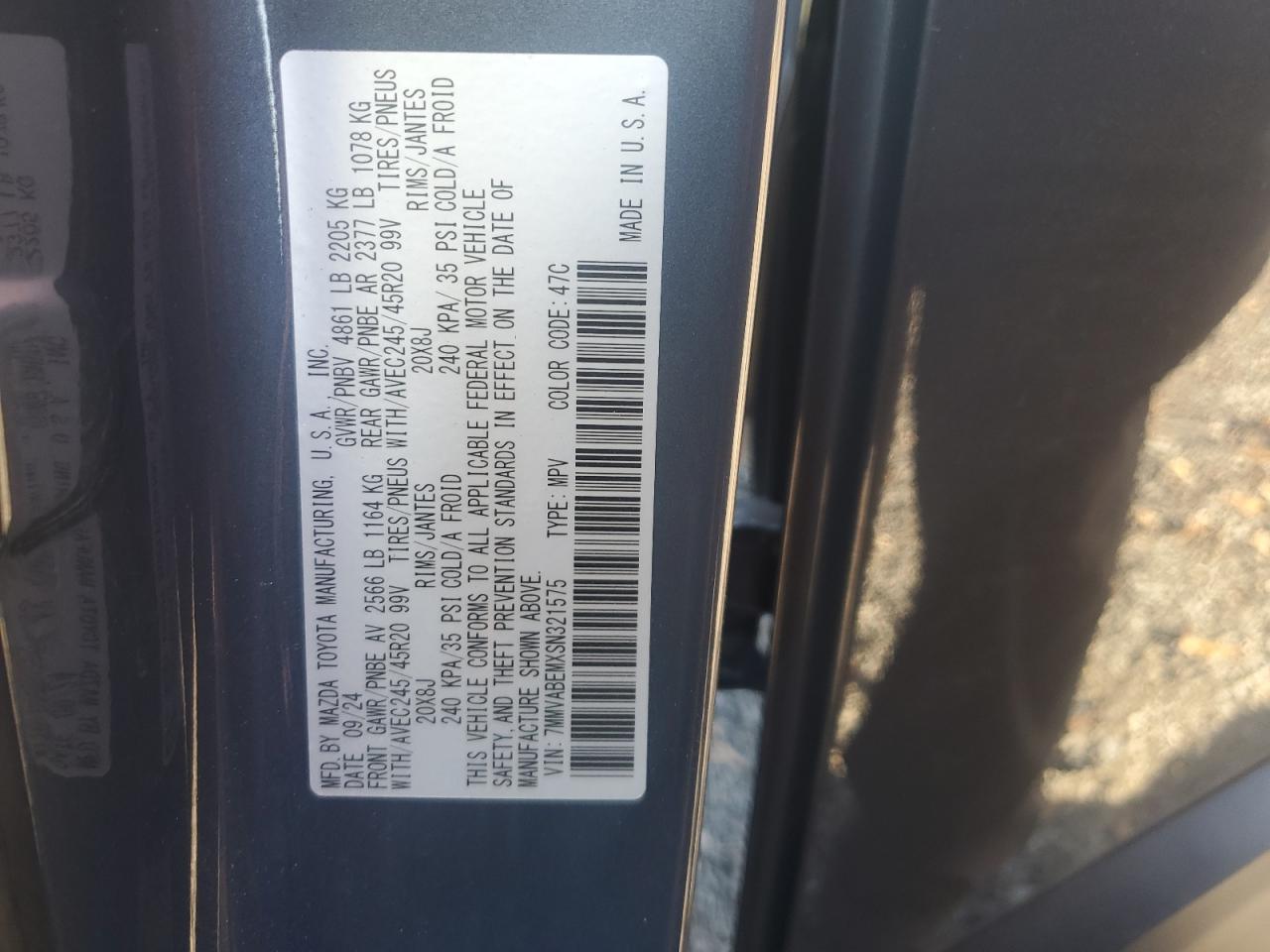 2025 Mazda Cx-50 Premium Plus VIN: 7MMVABEMXSN321575 Lot: 91769925