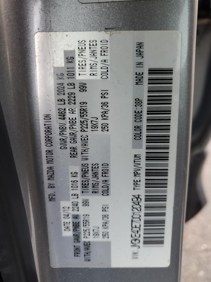 2013 Mazda Cx-5 Gt VIN: JM3KE4DE7D0120494 Lot: 92011025