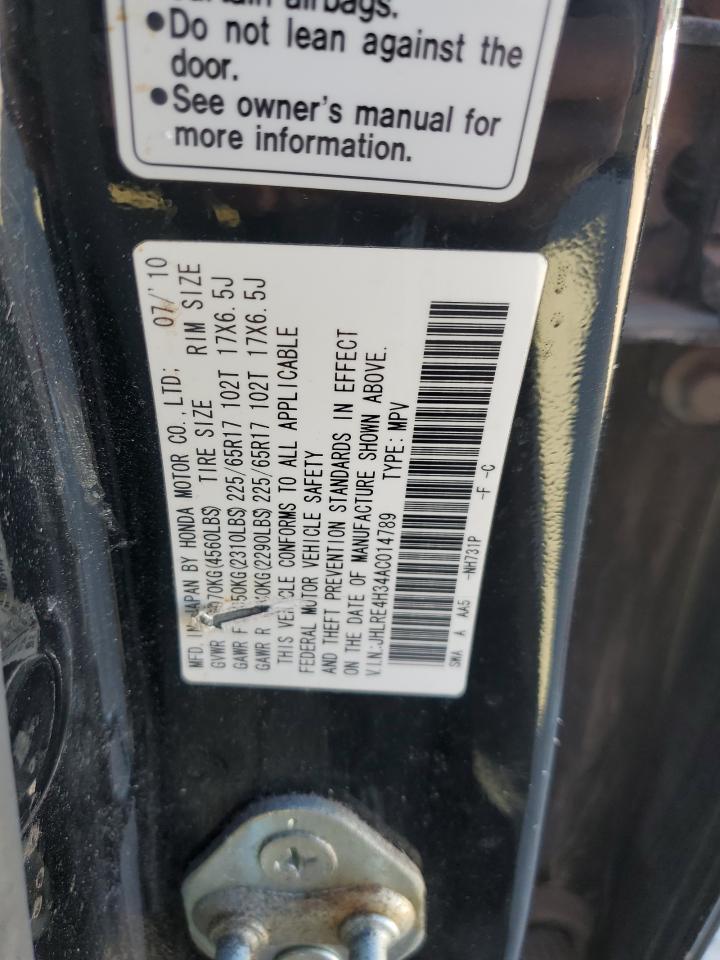 2010 Honda Cr-V Lx VIN: JHLRE4H34AC014789 Lot: 91594555