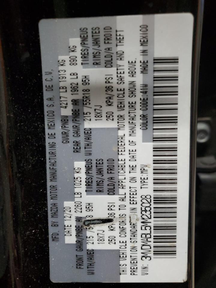 2021 Mazda Cx-30 Select VIN: 3MVDMABL5MM235028 Lot: 93101285